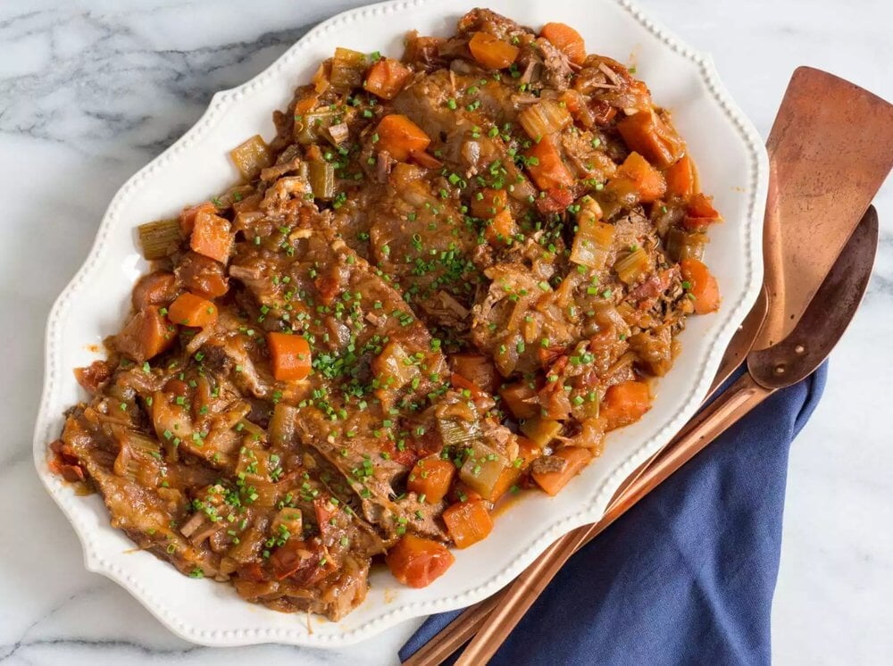 Braised Brisket With Onions and Carrots Recipe