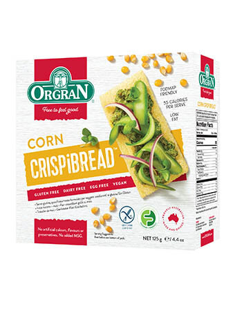 Orgran Toasted Corn Crispibread 125g